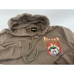 GFTD LA World On Fire Olive Green Hoodie Front/Back Hits EUC Large